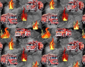 Firetruck Seamless Pattern, Firetrucks Design, Custom Seamless Pattern, Firemen Seamless Pattern, fireman, fire truck