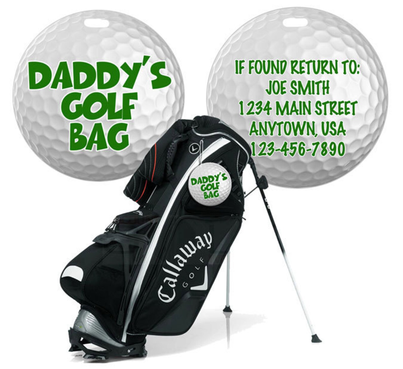 Personalized GOLF Bag tag Luggage ID Tag Fiberglass custom Etsy