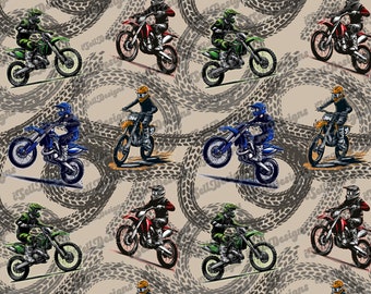 Motocross Seamless Pattern, Motocross Design, Custom Seamless Pattern, Racing Seamless Pattern, Motocross, Racing, tire tracks seamless