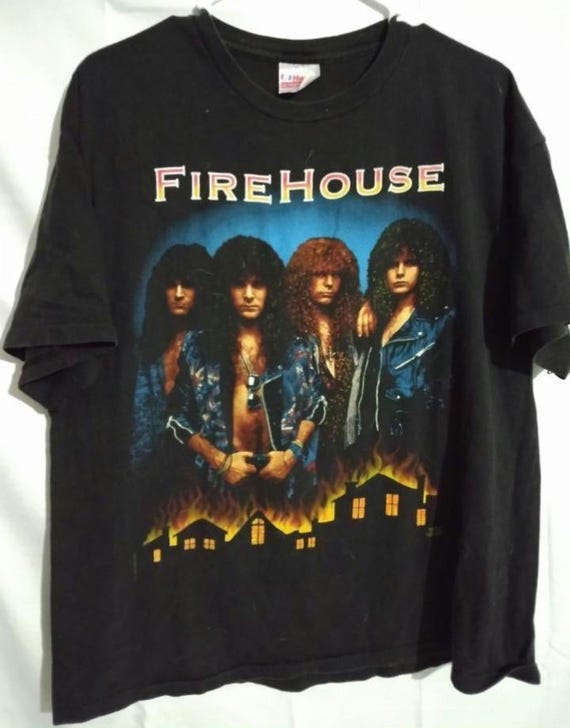 Vintage 1992 Firehouse Concert T-shirt Hold Your Fire Unisex Top