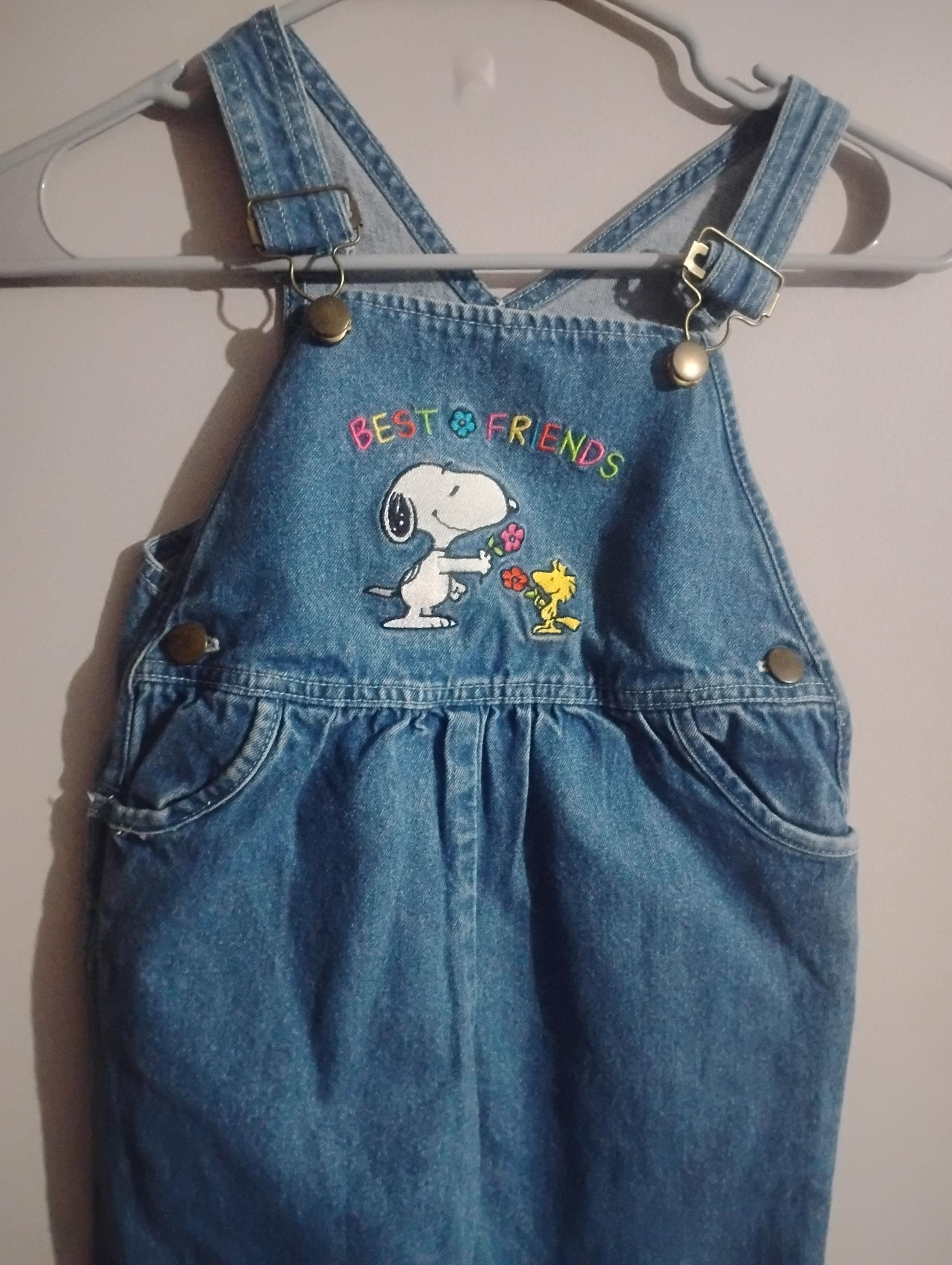 ヴィンテージ デニムカバーオール スヌーピー 手縫い刺繍 Vintage Snoopy Overalls - Etsy
