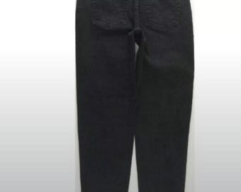 Jeans Levi's 550 vintage, estilo relajado, color negro, para mujer, talla 14 M, tiro alto, estilo mamá, fabricados en Canadá.
