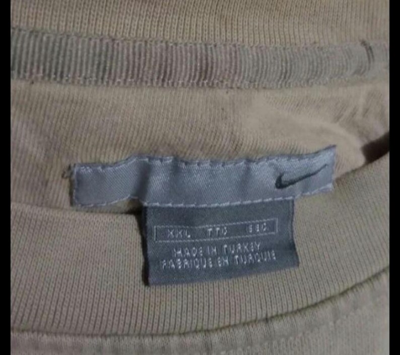 Vintage Nike Sweatshirt Rund Halsad Pullover Swoosh 2XL Herr Unisex Y2K 2000 Fleece Athletic bild 2