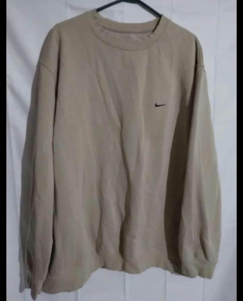 Vintage Nike Sweatshirt Rund Halsad Pullover Swoosh 2XL Herr Unisex Y2K 2000 Fleece Athletic bild 1