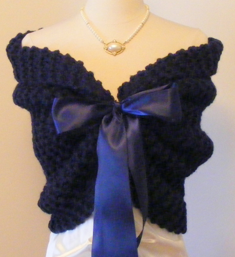 shawl for navy blue dress