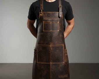 Patronex レザーエプロン ブラウン Patronex レザーエプロン ブラウン ザ・クラシック Xクロス レザー