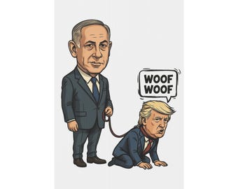 Anti Trump Anti Netanyahu Yard Sign | Political Satire Protest Sign | Anti MAGA Lawn Sign | Anti War Humor Outdoor Sign