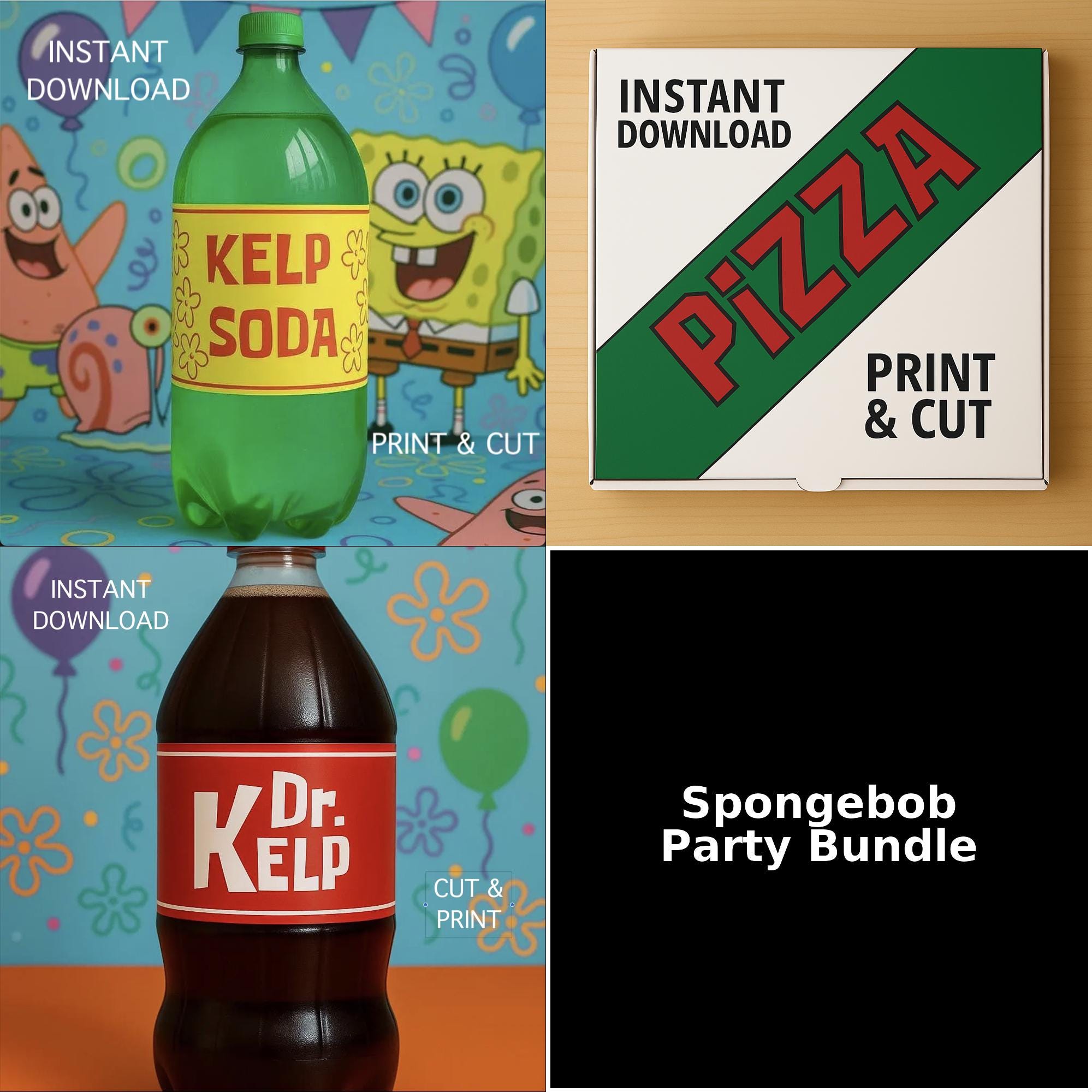 Krusty Krab Pizza Box - Etsy, image size:2000x2000