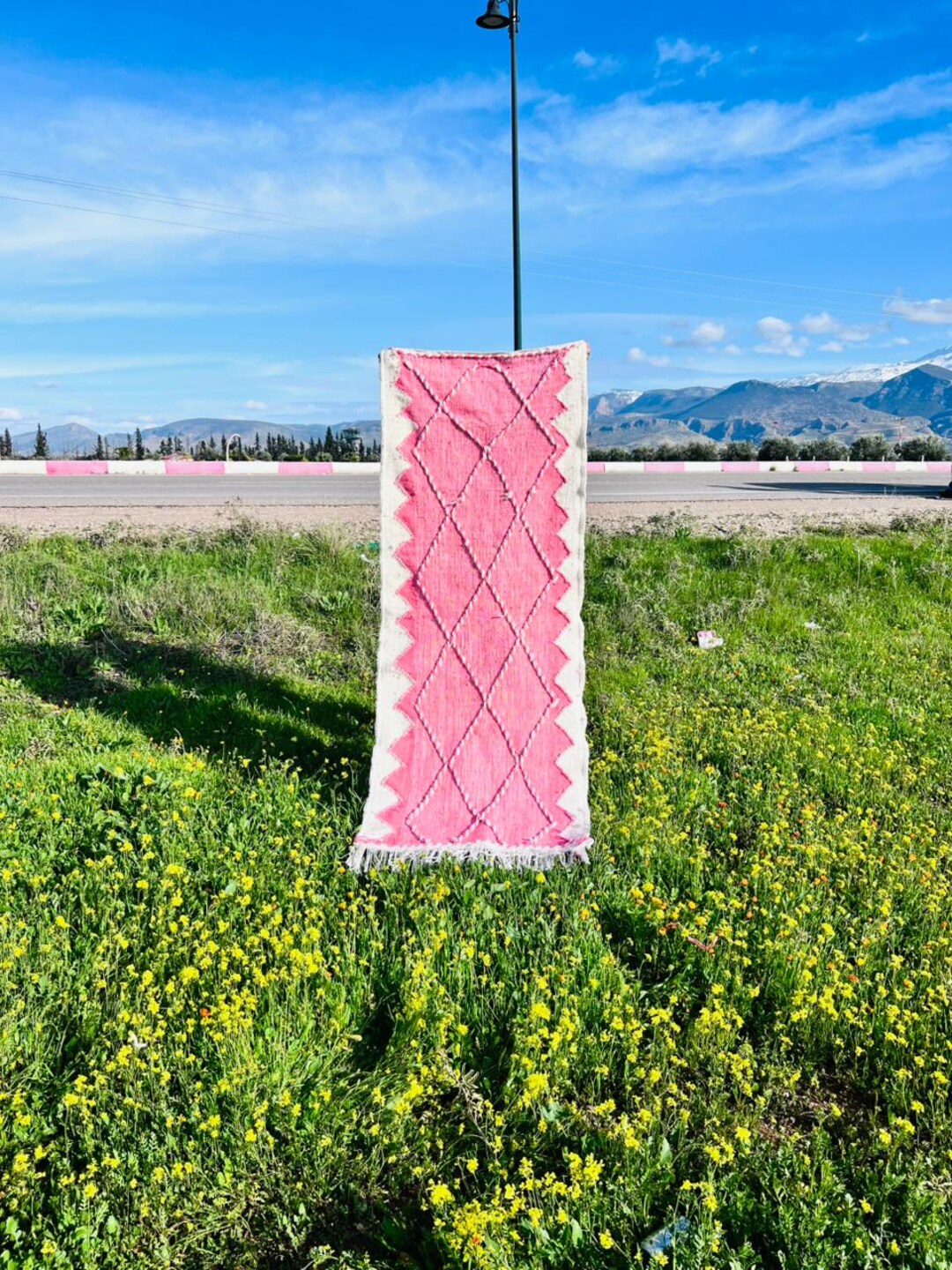 Handwoven Moroccan Kilim Rug: Mauve Red Berber Wool,handwoven Moroccann ...