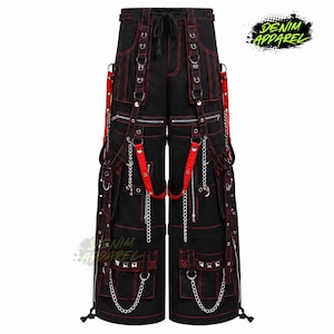Black and red punk pants - Etsy 日本
