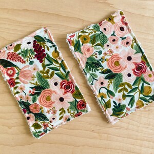 Set of 2: Chenille Washcloths for Baby Girls Rifle Paper Co. Floral Washcloths for Baby Gift or Baby Shower Gift Baby Washcloths image 5