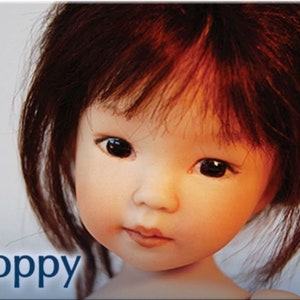 Poppy - 8&quot; - Porcelain Doll Parts Kit - from Dianna Effner mold of Piper - China Fire - Hooks