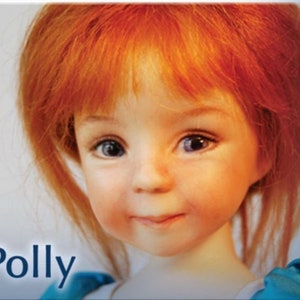 Polly - 8&quot; - Porcelain Doll Parts Kit - from Dianna Effner mold of Piper - China Fire - Hooks