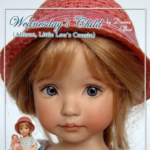 Allison - 10&quot; - Zestaw lalek porcelanowych - z formy Dianna Effner - China Fire - Haczyki