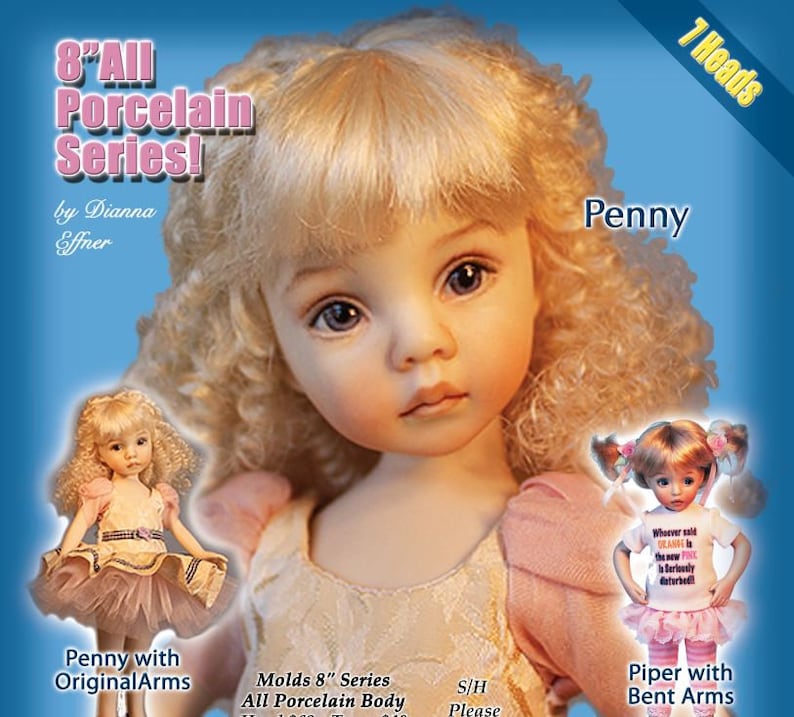 Penny 8 Porcelain Doll Parts Kit From Dianna Etsy