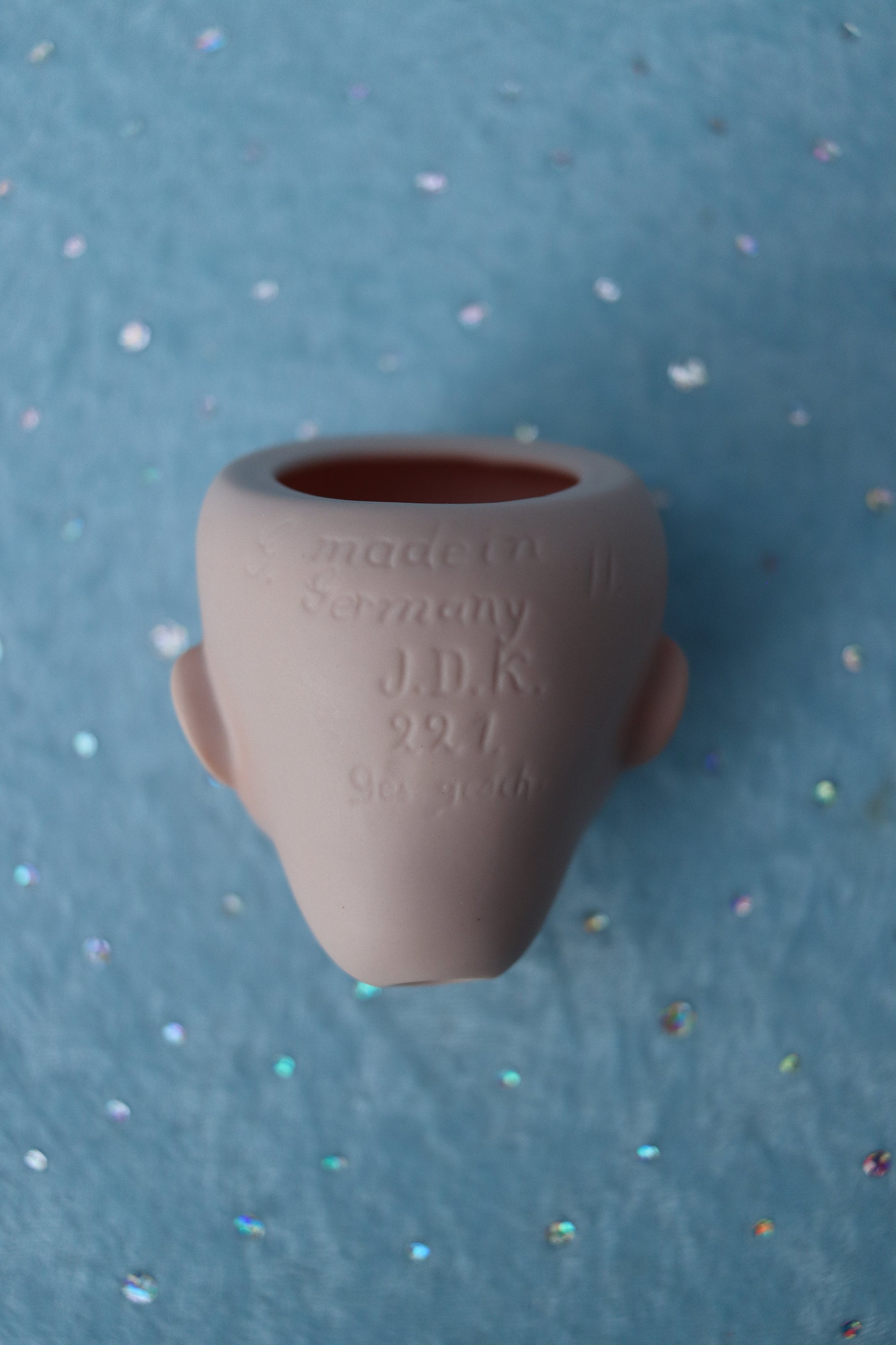 Tête De Poupée En Biscuit Porcelaine, Reproduction Kestner Moule 221, Modèle Googlie, Taille 5