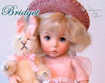 Bridget - 10" - Porcelain Doll Kit - from Dianna Effner mold - China Fire - Hooks