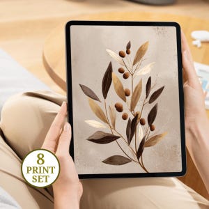 Olivenzweig Drucke, neutraler minimalistischer Stil (SVG Digitale Dateien)