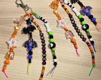 Halloween beaded key charm