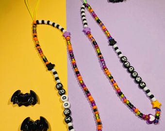 Halloween Spooky Beaded Phone Wrist Strap