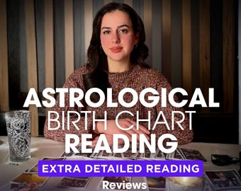 Astrological Birth Chart Reading, Same Hour Psychic Reading, Detailed Natal Chart Insight, Life Purpose Guidance, Personalized Astrology PDF