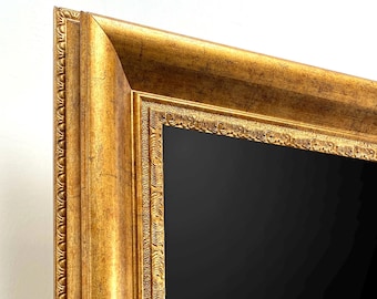 Gold TV Rahmen für Samsung The Frame Pro, klassischer dekorativer TV Rahmen mit Lünette, Größen 32, 43, 50, 55, 65, 75, 85 Zoll