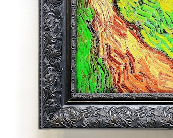 Schwarzer Wenge verzierter TV-Rahmen, kundenspezifische Lünette im Barockstil für Samsung The Frame Hisense TCL-TVs, Größen 32, 43, 50, 55, 65, 75, 85 Zoll