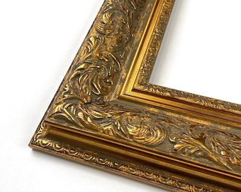 Gold Barock verzierte TV-Rahmen, geprägte Lünette im antiken Stil für Samsung TCL Hisense Canvas-TVs, Größen 32, 43, 50, 55, 65, 75, 85 Zoll