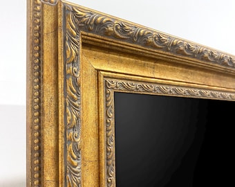 Benutzerdefinierter Goldrahmen TV-Rahmen, Lünette Rahmen für Samsung TCL Hisense Canvas TVs, Größen 32, 43, 50, 55, 65, 75, 85 Zoll