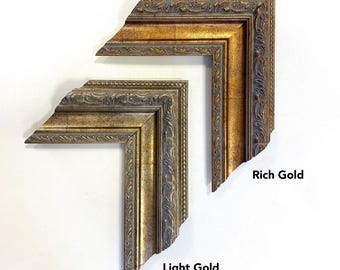 Gold TV Frame for Samsung Frame TV, Classic Antique Rustic Custom Bezel Frame for TCL Hisense Canvas Tv, 32, 43, 50, 55, 65, 75, 85 inch