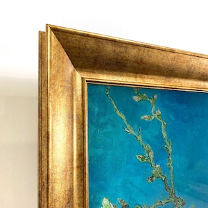 Classic Gold TV Frame for Samsung Frame TV, Decorative Gold Black Custom Bezel TV Frame, Sizes 32, 43, 50, 55, 65, 75, 85 inches