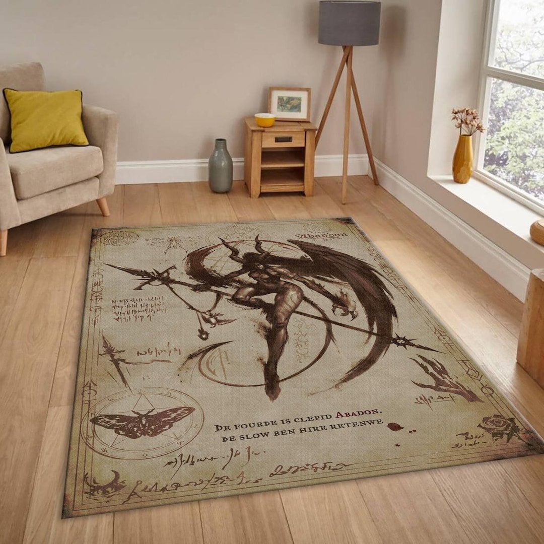 Gothic Deer Rug, Pagan Area Rug | Dark Aesthetic Decor | Celtic Knot ...