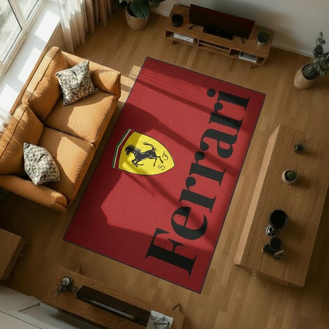 Office Rug,car Person Gift,ferrari Carpet for Garage,car Gift Father ...