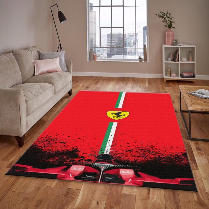 Office Rug,car Person Gift,ferrari Carpet for Garage,car Gift Father ...