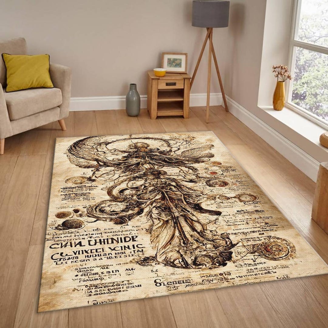 Alchemy Rug, Occult Grimoire Area Rug | Dark Academia Decor | Witchy ...