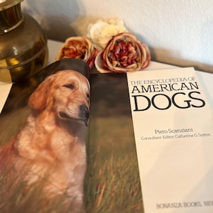 Vintage 1988 The Encyclopedia of American Dogs Reference Hardcover Coffee Table Book