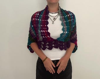 Handmade Crochet Women Summer Sweater; Women Knitted Shawl