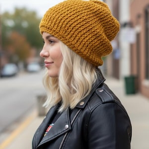 Crochet Slouchy Beanie: Hypoallergenic Acrylic, Oversized Winter Hat