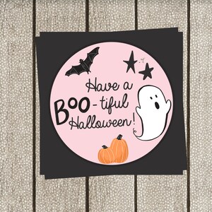 Halloween Favor Tags Boo Gift Tags Nail Polish Party Trick Or Treat Favor Tags Birthday Party INSTANT DOWNLOAD