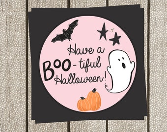 Halloween Favor Tags Boo Gift Tags Nail Polish Party Trick Or Treat Favor Tags Birthday Party INSTANT DOWNLOAD