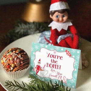 Printable ELF COCOA BOMB Gift Tag - Instant Download