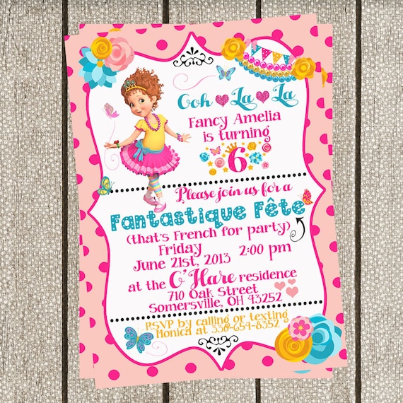 EDITABLE Fancy Nancy Birthday Invitation Girls Fancy Nancy | Etsy
