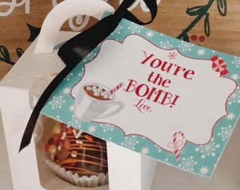 Printable HOT COCOA BOMB Gift Tag - Instant Download