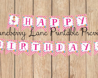 Fancy Nancy Birthday Decorations, Fancy Nancy Party Banner, Fancy Nancy Party, Princess Birthday Decorations, Girl Birthday Party, Printable