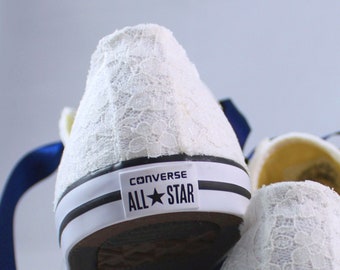 Braut Converses Spitze Converse Hochzeit Tennisschuhe | Etsy Converse Chuck Taylor® All Star® Core Ox Charcoal 108000