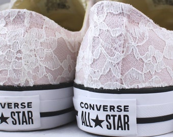 blush leather converse