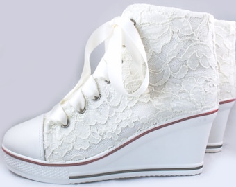 ladies converse wedge trainers