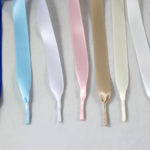 1 Pair of Satin Ribbon Shoelaces for Converse or Vans shoes