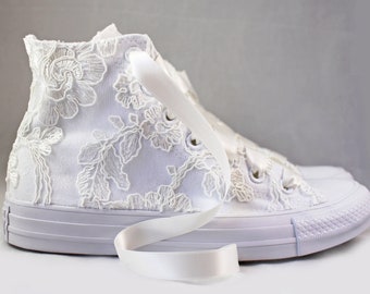 ivory lace converse