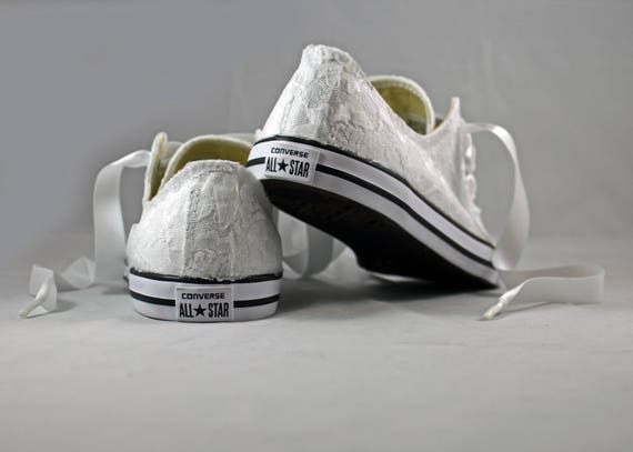 Braut Converses Spitze Converse Hochzeit Tennisschuhe | Etsy Converse Chuck Taylor® All Star® Core Ox Charcoal 108000